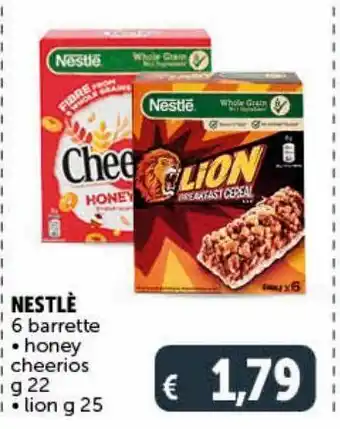 Deco Supermercati Nestlé 6 barrette  honet cherios g 22 lion g 25 offerta