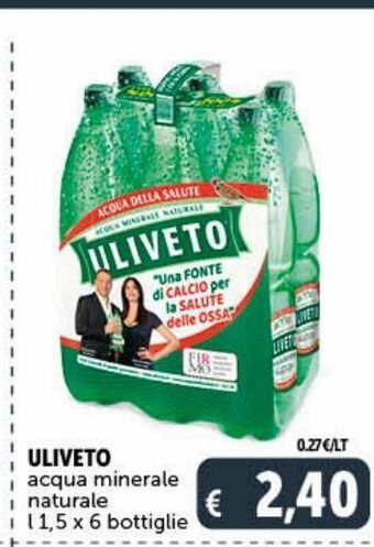 Uliveto acqua minerale naturale l 1.5 x 6 bottiglie
