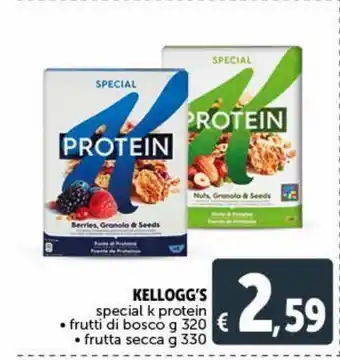 Deco Supermercati Kellogg's special k protein * frutti di bosco g 320 frutta secca g 330 offerta