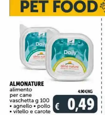 Almo nature alimento per cane vaschetta g 100