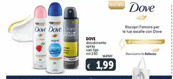 Deco Supermercati Dove deodorante spray vari tipi ml 150 offerta