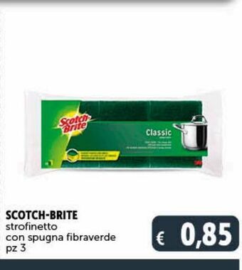 Deco Supermercati Scotch-brite strofinetto con spugna fibraverde pz 3 offerta