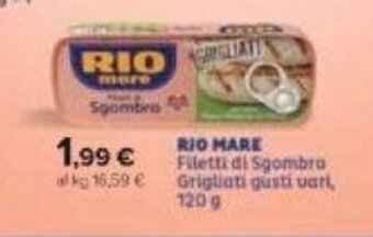 Carrefour Rio Mare Filetti di Sgombro Grigliati 120 g offerta