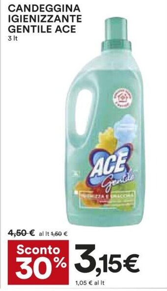 Coop Superstore Ace Gentile Candeggina Igienizzante 3 lt offerta