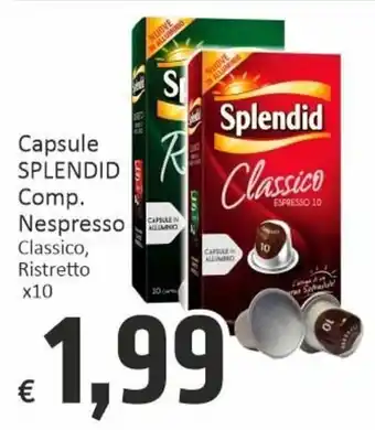 Paghi Poco Splendid Capsule Comp. Nespresso Classico, Ristretto x10 offerta