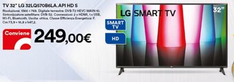 Ipercoop LG TV 32" 32LQ570B6LA.API HD S offerta