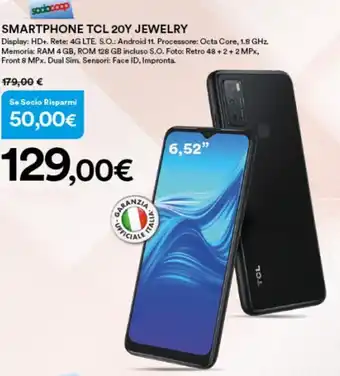 Ipercoop TCL Smartphone 20Y Jewelry offerta