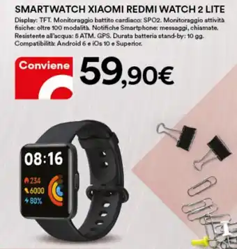 Ipercoop Xiaomi Smartwatch Redmi Watch 2 Lite offerta