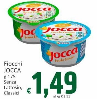 Paghi Poco Jocca Fiocchi g 175 Senza Lattosio, Classici offerta