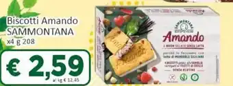 Paghi Poco Sammontana Biscotti Amando x4 g 208 offerta