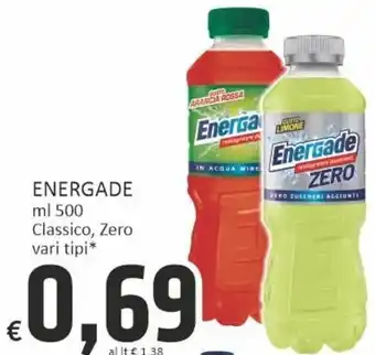 Paghi Poco Energade ml 500 Classico, Zero vari tipi offerta