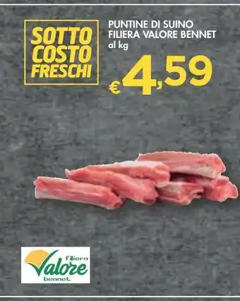 Bennet Puntine di suino filera valore bennet offerta