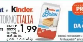 Bennet Merenda kinder brioss offerta