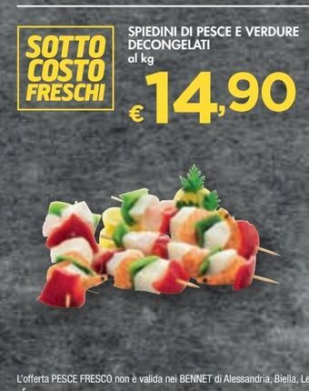 Bennet Spiedini di pesce e verdure decongelati offerta