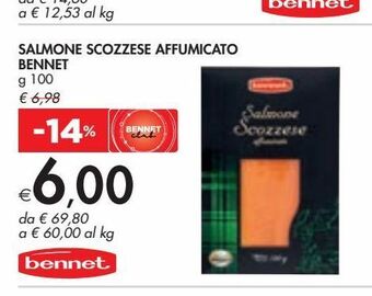 Bennet Salmone scozzese affumicato bennet offerta