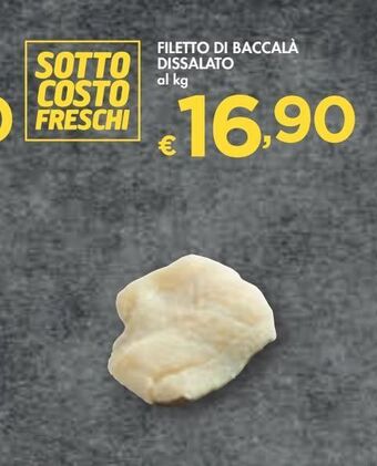 Filetto di baccalà dissalato
