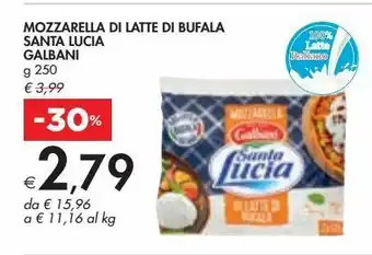 Bennet Mozzarella di bufala santa lucia galbani offerta
