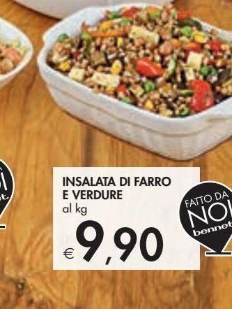 Bennet Insalata di farro e verdure offerta