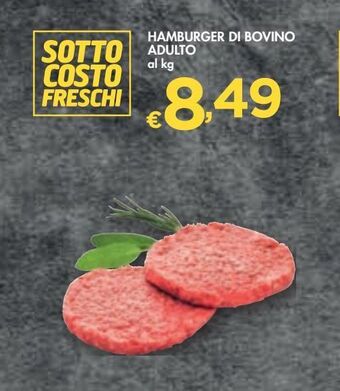 Bennet Hamburger di bovino adulto al kg offerta