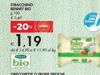 Bennet Stracchino bennet bio g 100 offerta