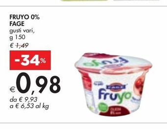 Bennet Fruyo 0 % fage g 150 offerta