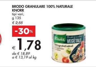 Bennet Brodo granulare 100 % naturale knorr offerta