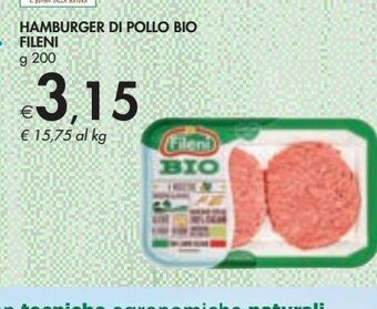 Bennet Hamburger di pollo bio fileni g 200 offerta