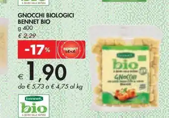Bennet Gnocchi biologici bennet bio offerta