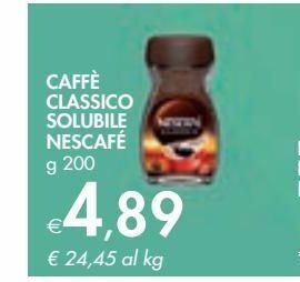 Bennet Caffè classico solubile nescafè g 200 offerta