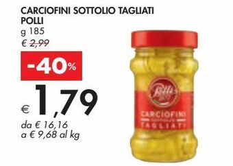 Carciofi sottolio tagliati polli g 185