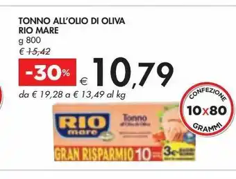 Bennet Tonno in olio d'oliva rio mare g 800 offerta