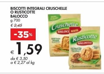 Biscotti integrali cruschelle o rusticotte balocco g 700