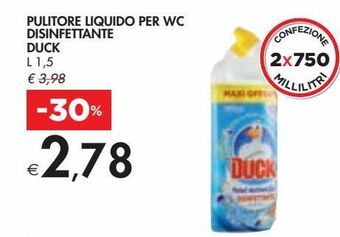 Bennet Pulitore liquido per wc disinfettante duck l 1.5 offerta