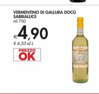 Bennet Vermentino di gallura docg sabbialuce ml 750 offerta