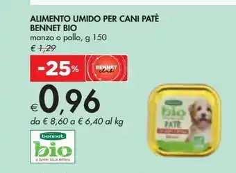 Bennet Alimento umido per per cani bennet bio offerta