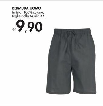 Bermuda uomo 100% cotone carrera offerta di Coop