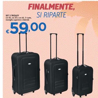 Bennet Set 3 trolley offerta
