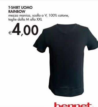 Bennet T-shirt uomo rainbow offerta