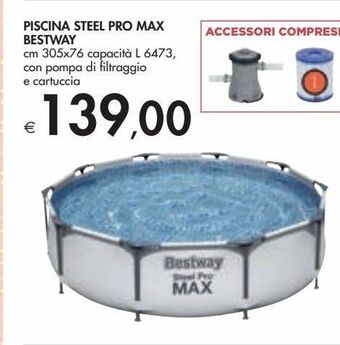 Bennet Piscina steel pro max offerta