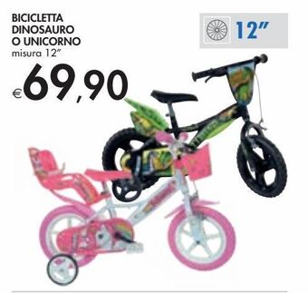 Bennet Bicicletta dinosauro o unicorno offerta