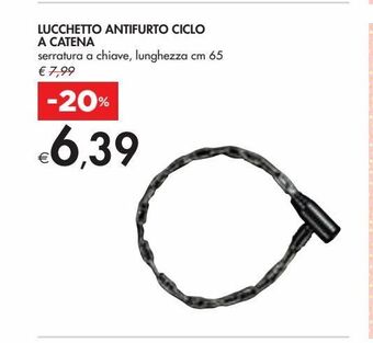Lucchetto antifurto ciclo a catena