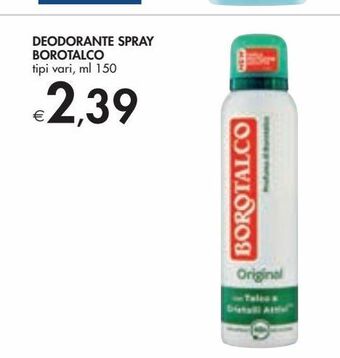 Bennet Deodorante spray borotalco offerta