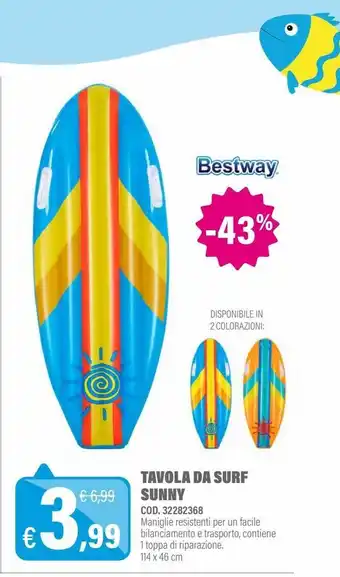 Rocco Giocattoli Tavola da surf sunny bestway offerta
