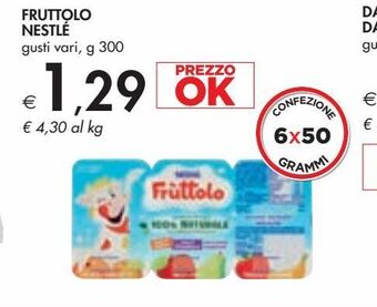 Bennet Fruttolo nestlé offerta
