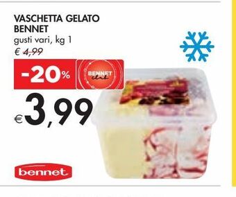 Bennet Vaschetta di gelato bennet offerta