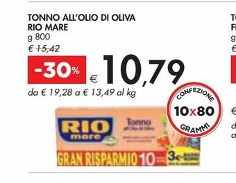 Bennet Tonno in olio d'oliva rio mare g 800 offerta