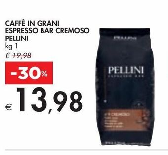 Bennet Caffè in grani espresso bar cremoso pellini kg 1 offerta