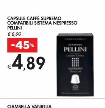 Bennet Capsule di caffè supremo compatibili sistema nespresso pellini offerta