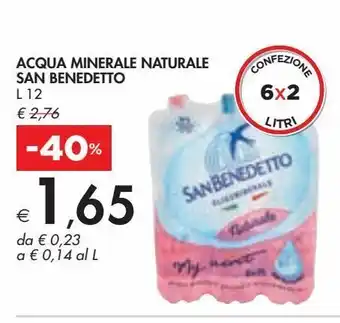 Bennet Acqua minerale naturale san benedetto l 12 offerta