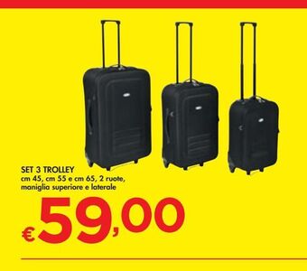 Bennet Set 3 trolley offerta